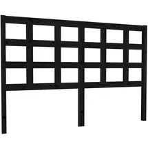vidaXL Kopfteil Schwarz 145,5x4x100 cm Massivholz Kiefer