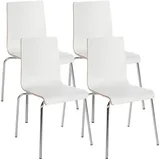 CLP Gahanna HPL-Laminat weiß 4er Set
