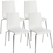 CLP Gahanna HPL-Laminat weiß 4er Set