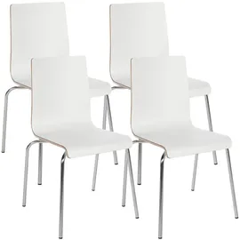 CLP Gahanna HPL-Laminat weiß 4er Set