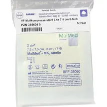 PARAM Mullkompressen 7,5 x 7,5 cm steril 8fach 10 St.