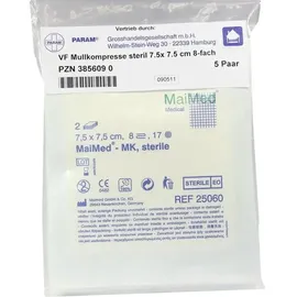 PARAM Mullkompressen 7,5 x 7,5 cm steril 8fach 10 St.