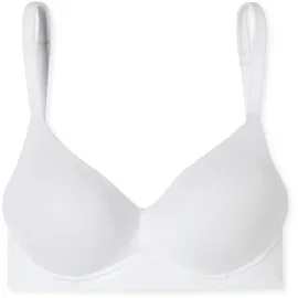 SCHIESSER Bügelloser BH "Unique Micro", Damen, Gr. 85, Cup C, weiß (100, weiß), Microtouch, Obermaterial: 70% Polyamid, 30% Elasthan, unifarben, bequem, BHs, mit Schale, verstellbare Träger, elastische Wirkware