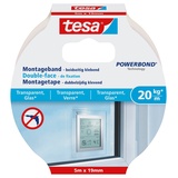 Tesa Montageband für transparente Oberflächen und Glas, 5m x 19mm