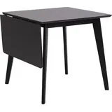 Smuk Esstisch mit Klappbarer Platte 80-120 cm Roxan Schwarz - Schwarz