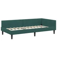 VidaXL Eckbettgestell Dunkelgrün 90 x 190 cm Samt und