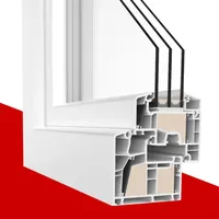 Kunststofffenster, aluplast energeto® 8000ED, passivhaustaugliches Premium-Kunststoff-System, Weiß, 510x510 mm, nach Maß