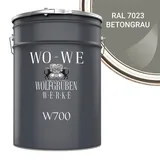 WO-WE Bodenversiegelung Betonfarbe Bodenfarbe Bodenbeschichtung W700, 1-10L, Seidenglänzend grau