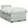 vidaXL Boxspringbett mit Matratze Hellgrau 140x200 cm Samt