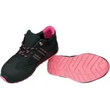 URGENT Damen Arbeitsschuhe 214 S1 Sicherheitshalbschuhe mit Stahlkappe Gr. 41 - Schwarz/Rosa - 41