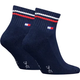 Tommy Hilfiger Quarter Socken 2 Paare Blau 39-42