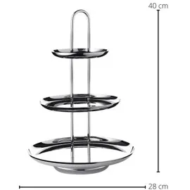 Edzard Etagere Apus (Höhe 40 cm, 3-stöckig), Edelstahl