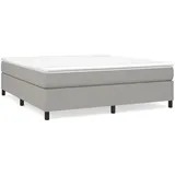 vidaXL Boxspringbett mit Matratze Hellgrau 180x200 cm Stoff1398102