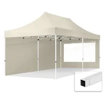 TOOLPORT Faltpavillon Economy 3 x 6 m inkl. 2 Seitenteile creme 59057