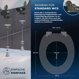 CASARIA WC-Sitz Absenkautomatik Weiß