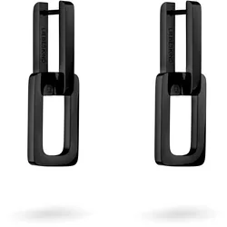 Paar Creolen LIEBESKIND BERLIN "Schmuck Geschenk Edelstahl Ohrringe Mini Link, LJ-1469-E-25", schwarz, Ohrringe, Damen, Edelstahl