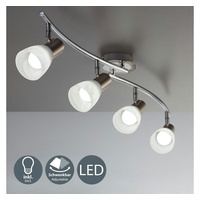 B.K.Licht - LED Deckenlampe schwenkbar, warmweiße Lichtfarbe, E14 Fassung,