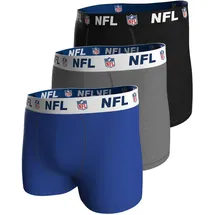 NFL Shield Boxershorts Blue / Schwarz S 3er Pack