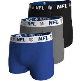 NFL Shield Boxershorts Blue / Schwarz S 3er Pack