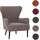 Mendler Lounge-Sessel HWC-K37 Bouclé 75 x 80 x 75 cm hellgrau mit Kissen