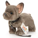 Uni Toys Uni-Toys - (grau) mit Leine - 26 cm (Länge) - Plüsch-Hund, Dogge, - Plüschtier, Kuscheltier