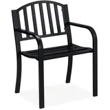 Relaxdays Gartensessel 64,5 x 85,5 x 82 cm schwarz