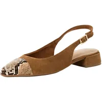 TAMARIS Damen Sling Pump mit Blockabsatz, braun, 38 EU