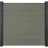 GROJA Steckzaun 180 x 180 cm Grau