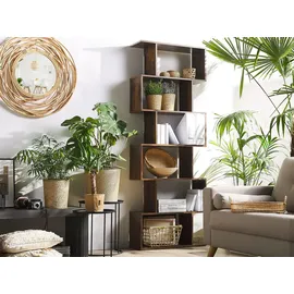 Beliani Bücherregal 70 x 24 x 191 cm Braun