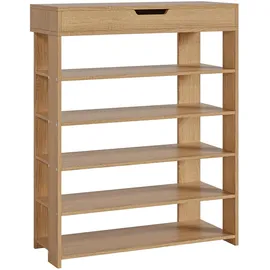 [en.casa] Boppeelo 94 x 75 x 30 cm 5 Ablagen / beige