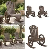 Vidaxl - Adirondack-schaukelstühle 2 Stk. Massivholz Tanne - Adirondack Sessel - Gartenstuhl - Holzsessel - Gartengeräte - Balkonmöbel - Home & Living