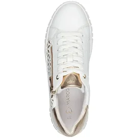 Marco Tozzi Plateausneaker Gold/Weiß 39