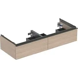 Geberit iCon Doppelwaschtisch-Unterschrank 502314JH1 118,4x24,7x47,6cm, 2 Schubladen, Eiche/Griff lava matt