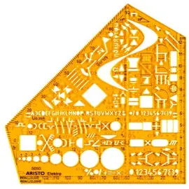 ARISTO Zeichenschablone gelb-transparent