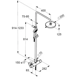 Kludi Logo Dual Shower System (6809505-00)