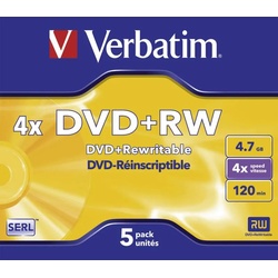 DVD+RW 4,7GB 4X 5er JC   DVD-Rohlinge/Blu-ray Disc Rohlinge 43229