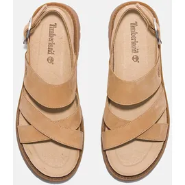 Timberland Clairemont Way Cross Strap Sandalen Mid Beige Nubuck 40