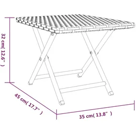 vidaXL Klapptisch Schwarz