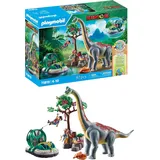 Playmobil Dinos Brachiosaurus-Begegnung mit Luftkissenboot 71819