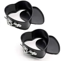 Webake Herz Springform Klein 2 Stück 11 cm Kuchenform Kleine Herz Backform Herzform Herzbackform Antihaftbeschichtet Mini Kuchen Springform aus Karbonstahl