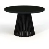 dekori.interiors Dekori_Interiors Esstisch, Schwarz, Holz, Rund, 90x77x190 cm, Esszimmer, Tische, Esstische