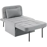 Tectake tectake® Schlafhocker Ponto, 4 in 1 als Hocker, Sessel, Lounger oder Bett Belastbarkeit 150 kg