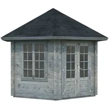 Palmako Holz-Pavillon Hanna inkl.Fußboden Grau BxT: 303 cm x 303 cm FSC®