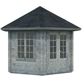 Palmako Holz-Pavillon Hanna inkl.Fußboden Grau BxT: 303 cm x 303 cm FSC®