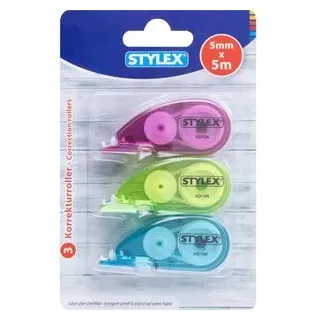 Stylex Korrekturroller, 3 Stück, á 5 m,