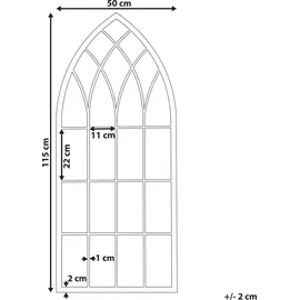 Beliani Wandspiegel Grau Metall 50x115x2 cm