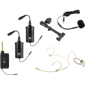 Omnitronic Set FAS TWO + 2x BP + Headset + Akustikgitarren-Mikrofon 660-690MHz