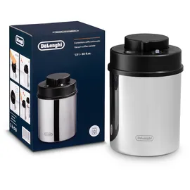De'Longhi Vakuum-Kaffeebehälter DLSC063 - Entkalker für Kaffeemaschinen und Kaffeevollautomaten, Vakuumbehälter zur Kaffeeaufbewahrung von Kaffeebohnen und gemahlenen Kaffee mit Integrierter Anzeige