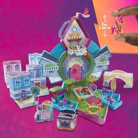 Hasbro My Little Pony Mini World Magic Mini-Kristallspielhaus, Spielset mit 5 Sammelfiguren, 3 cm