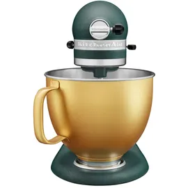 KitchenAid Artisan 5KSM156 pebbled palm mit goldener Schüssel